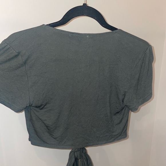 Olivaceous LA Green Tie Top - Picture 2 of 4